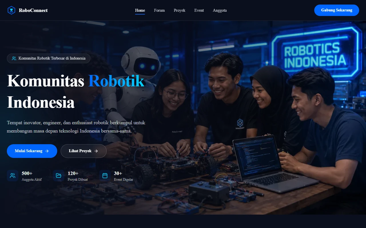 RoboConnect robotics community website